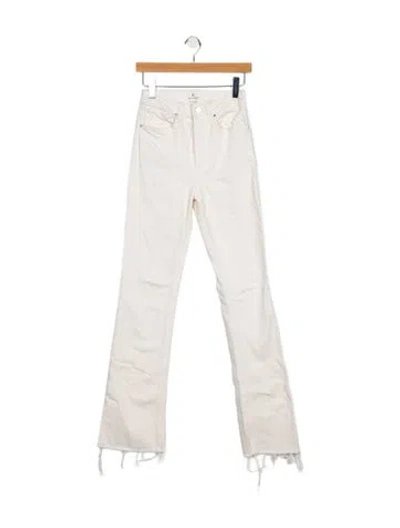 Pre-owned Anine Bing High-rise Straight Leg Jeans In White