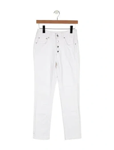 Pre-owned Anine Bing High-rise Straight Leg Jeans In White