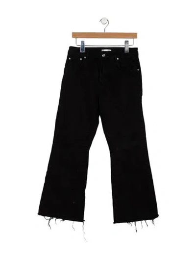 Pre-owned Anine Bing High-rise Wide Leg Jeans In Black
