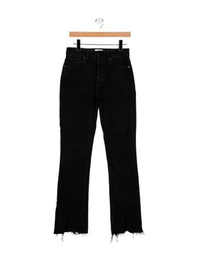 Pre-owned Anine Bing High-rise Wide Leg Jeans In Black