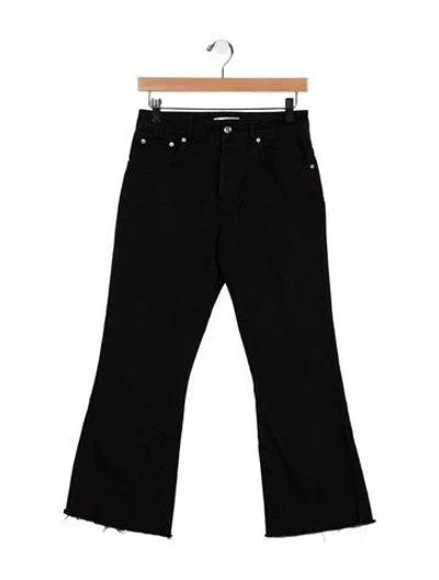 Pre-owned Anine Bing High-rise Wide Leg Jeans In Black