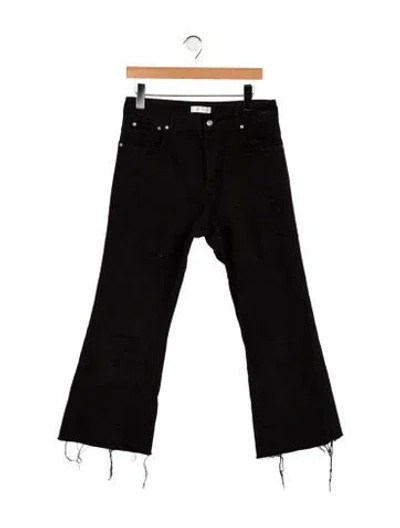 Pre-owned Anine Bing High-rise Wide Leg Jeans In Black