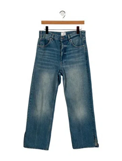 Pre-owned Anine Bing High-rise Wide Leg Jeans In Blue