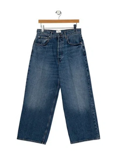 Pre-owned Anine Bing High-rise Wide Leg Jeans In Blue