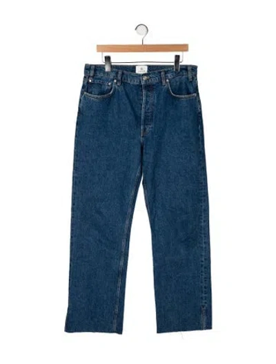 Pre-owned Anine Bing High-rise Wide Leg Jeans In Blue