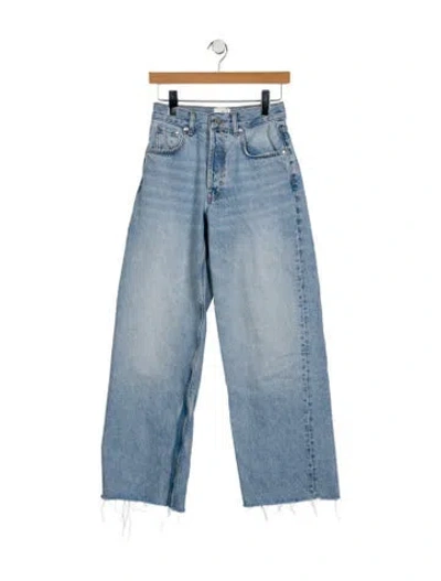 Pre-owned Anine Bing High-rise Wide Leg Jeans In Blue