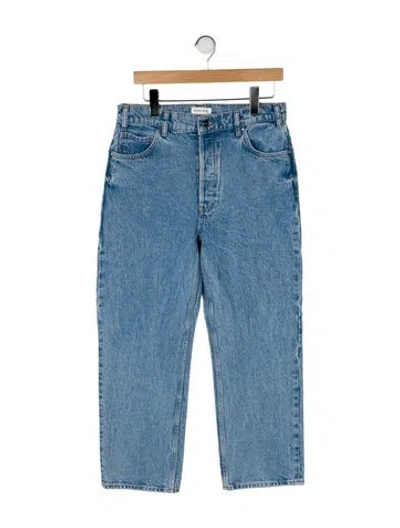 Pre-owned Anine Bing High-rise Wide Leg Jeans In Blue