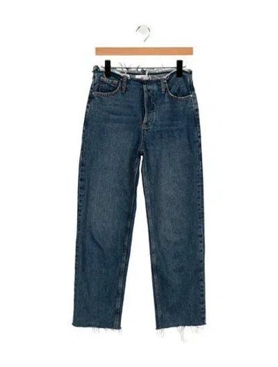 Pre-owned Anine Bing High-rise Wide Leg Jeans In Blue