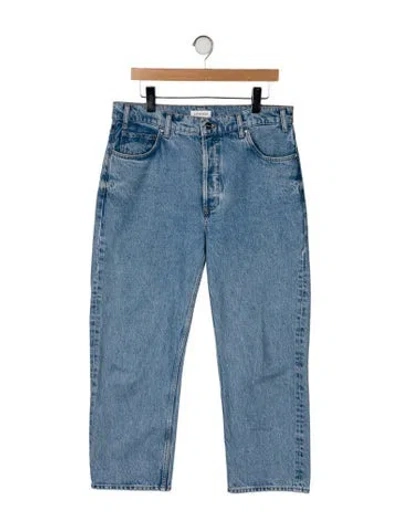 Pre-owned Anine Bing High-rise Wide Leg Jeans In Blue
