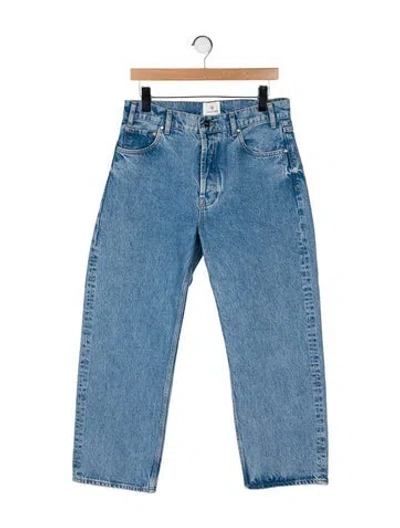 Pre-owned Anine Bing High-rise Wide Leg Jeans In Blue