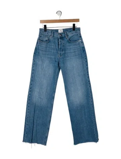 Pre-owned Anine Bing High-rise Wide Leg Jeans In Blue