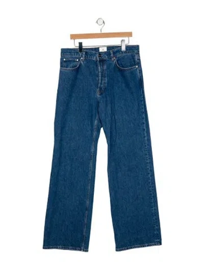 Pre-owned Anine Bing High-rise Wide Leg Jeans In Blue
