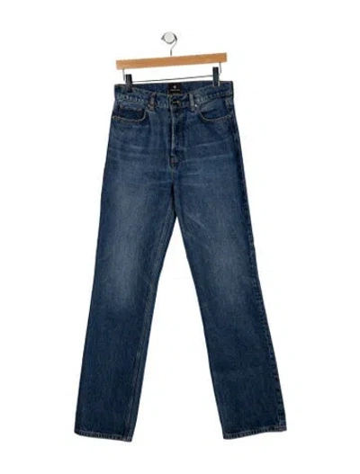 Pre-owned Anine Bing High-rise Wide Leg Jeans In Blue