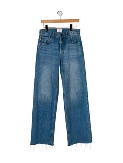 Pre-owned Anine Bing High-rise Wide Leg Jeans In Blue