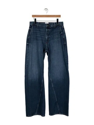 Pre-owned Anine Bing High-rise Wide Leg Jeans In Blue