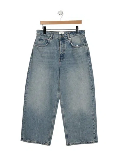 Pre-owned Anine Bing High-rise Wide Leg Jeans In Blue
