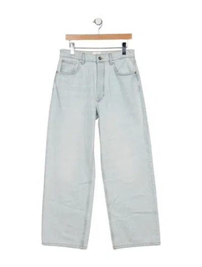 Pre-owned Anine Bing High-rise Wide Leg Jeans In Blue