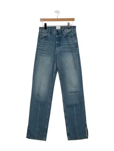 Pre-owned Anine Bing High-rise Wide Leg Jeans In Blue