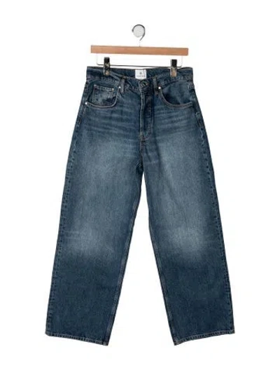 Pre-owned Anine Bing High-rise Wide Leg Jeans In Blue