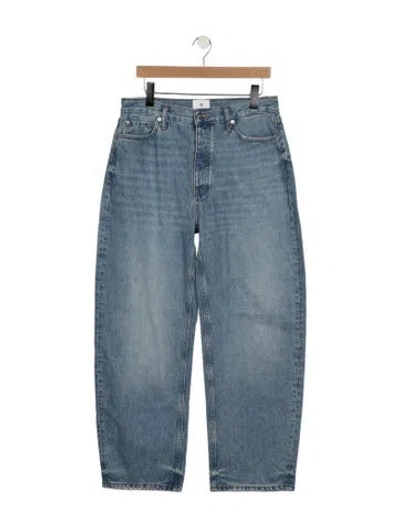 Pre-owned Anine Bing High-rise Wide Leg Jeans In Blue