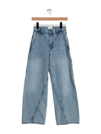 Pre-owned Anine Bing High-rise Wide Leg Jeans In Blue