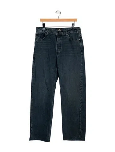Pre-owned Anine Bing High-rise Wide Leg Jeans In Gray