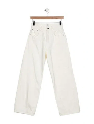 Pre-owned Anine Bing High-rise Wide Leg Jeans In Neutral