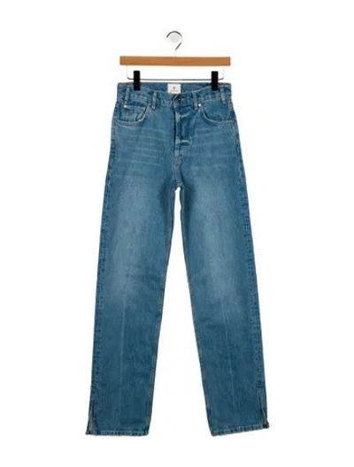 Pre-owned Anine Bing High-rise Wide Leg Jeans W/ Tags In Blue