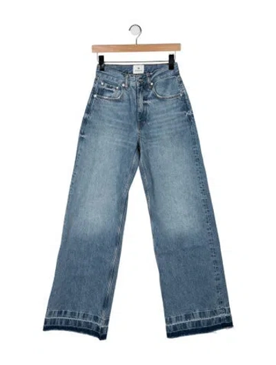 Pre-owned Anine Bing High-rise Wide Leg Jeans W/ Tags In Blue