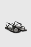 Anine Bing Hilda Flat Sandals In Black