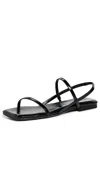 Anine Bing Hilda Flat Sandals In Black In Black