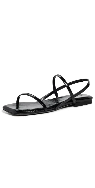 ANINE BING HILDA FLAT SANDALS BLACK