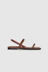 Anine Bing Hilda Flat Sandals In Cognac