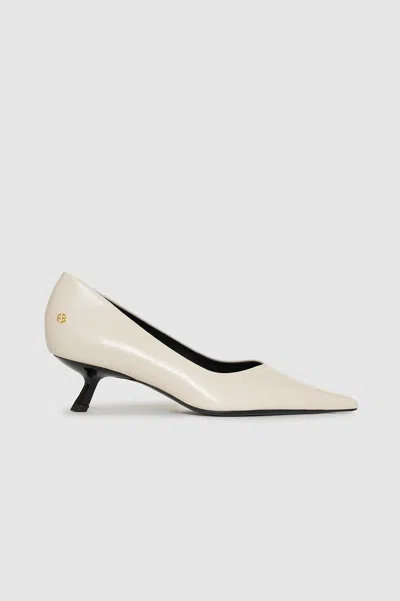 Anine Bing Hilda Pumps In High-shine Bone In Beige
