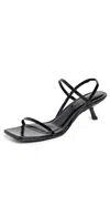 Anine Bing Square Toe High Heel Sandals In Black