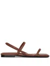 Anine Bing Hilda Flat Sandals In Cognac In Brown