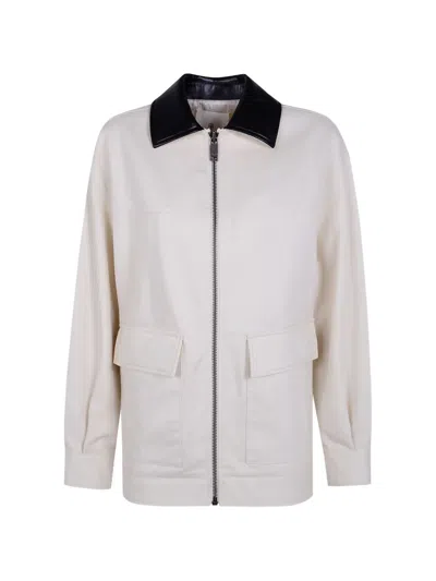 Anine Bing Holden Contrast-collar Jacket In Pink
