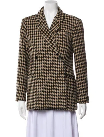 Pre-owned Anine Bing Houndstooth Print Blazer