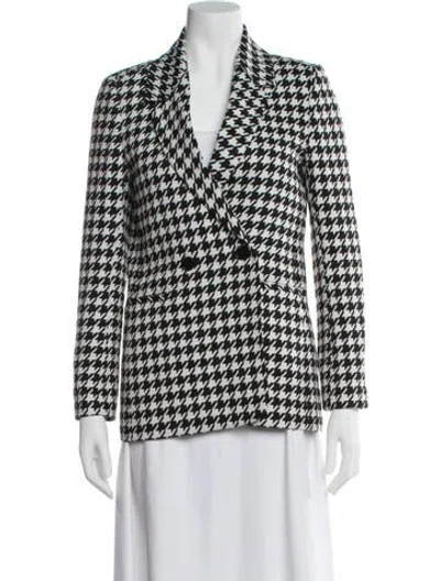 Pre-owned Anine Bing Houndstooth Print Blazer In Multi