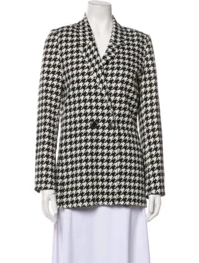 Pre-owned Anine Bing Houndstooth Print Blazer In Multi