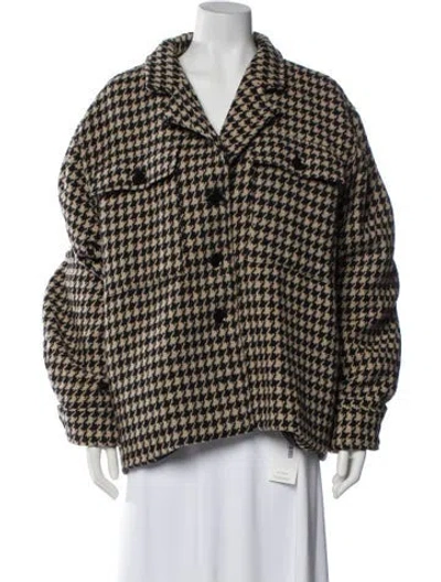 Pre-owned Anine Bing Houndstooth Print Jacket In Multi