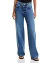 Anine Bing Benson High Rise Straight Jeans In Dark Indigo