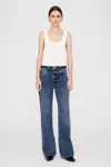 Anine Bing Benson High Rise Straight Jeans In Indigo