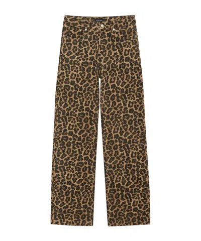 Anine Bing Hugh Jeans In Animal Print