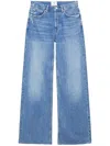 Anine Bing Hugh Logo Patch Wide-leg Jeans In Blue