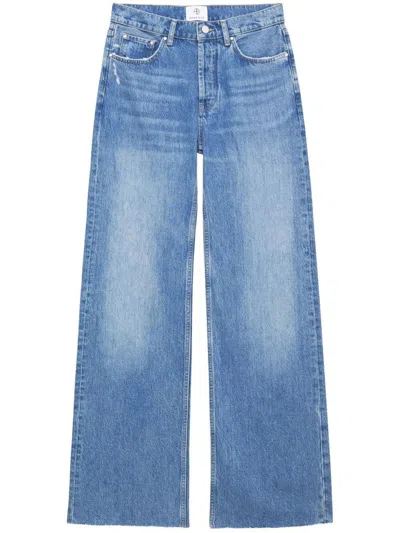 Anine Bing "hugh" Jeans Clothing In Blue
