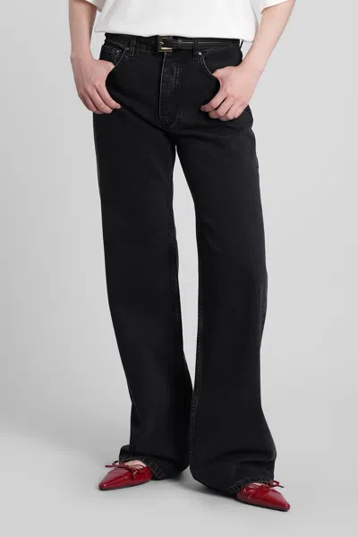 Anine Bing Hugh Jeans In Black Cotton