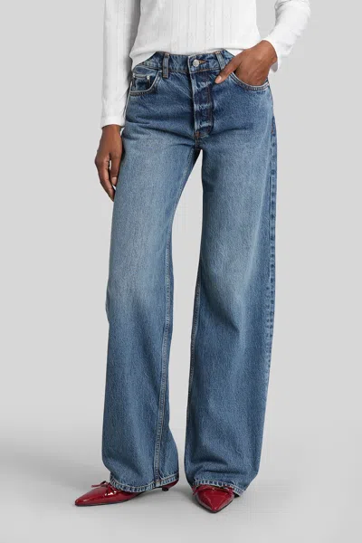 Anine Bing Hugh Jeans In Blue Denim