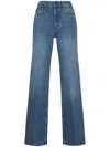 Anine Bing Hugh Logo Patch Jeans In Blue