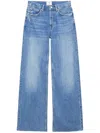 Anine Bing Hugh Logo Patch Wide-leg Jeans In Panama Blue